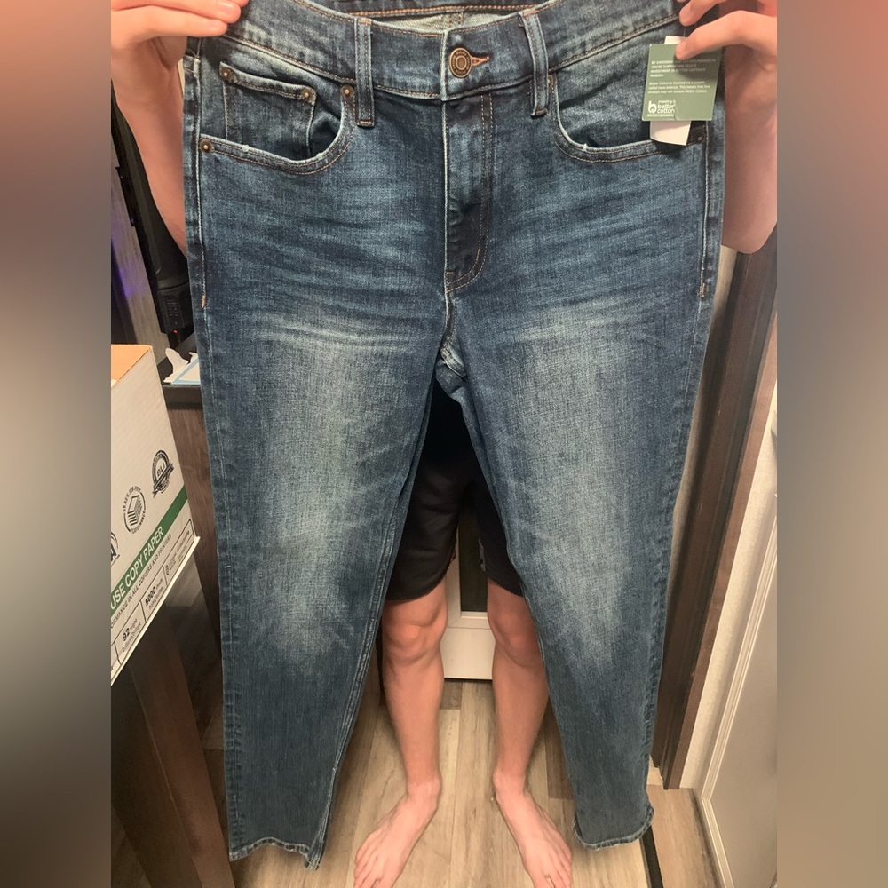 RSQ Blue Straight Jeans with Natural Fading